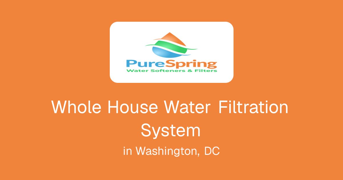 Whole House Water Filtration System in Washington, DC